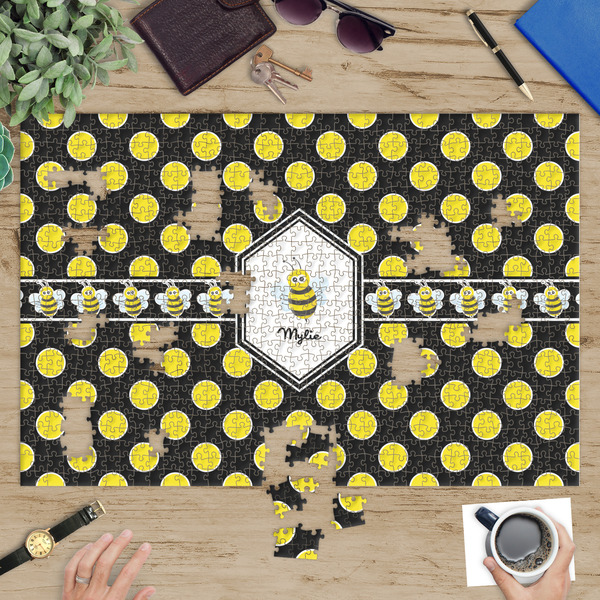 Bee & Polka Dots Jigsaw Puzzle 1014 Piece - In Context