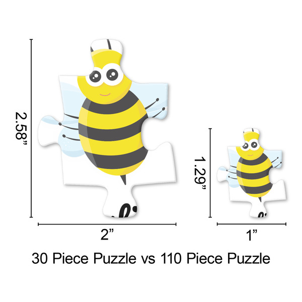 Bee & Polka Dots Jigsaw Puzzle - Piece Comparison