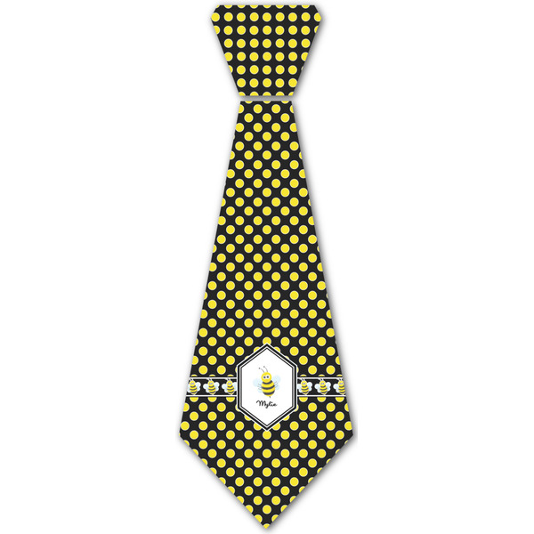 Custom Bee & Polka Dots Iron On Tie - 4 Sizes w/ Name or Text