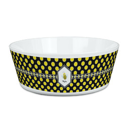 Bee & Polka Dots Kid's Bowl (Personalized)