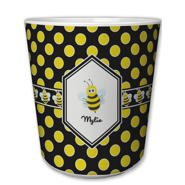 Custom Bee & Polka Dots Plastic Tumbler 6oz (Personalized)