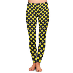 Bee & Polka Dots Ladies Leggings - Extra Small (Personalized)