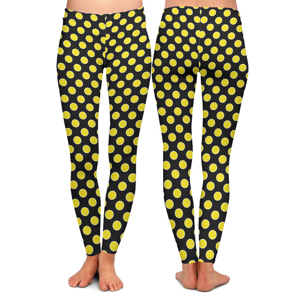Bee & Polka Dots Ladies Leggings - Front and Back