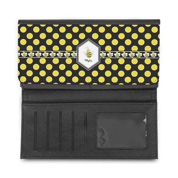 Bee & Polka Dots Ladies Wallet - Half Way Open