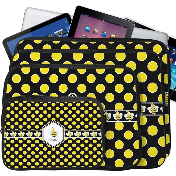 Bee & Polka Dots Laptop Case Sizes