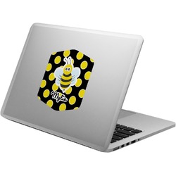 Bee & Polka Dots Laptop Decal (Personalized)