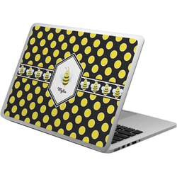 Bee & Polka Dots Laptop Skin - Custom Sized (Personalized)