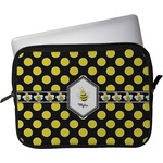 Bee & Polka Dots Laptop Sleeve / Case - 15" (Personalized)