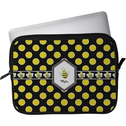 Bee & Polka Dots Laptop Sleeve / Case - 11" (Personalized)