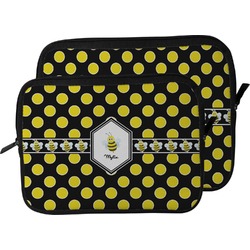 Bee & Polka Dots Laptop Sleeve / Case (Personalized)