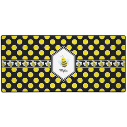 Bee & Polka Dots 3XL Gaming Mouse Pad - 35" x 16" (Personalized)