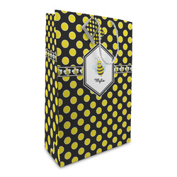 Bee & Polka Dots Large Gift Bag (Personalized)
