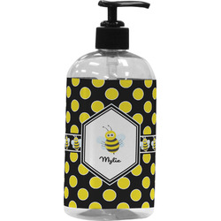 Bee & Polka Dots Plastic Soap / Lotion Dispenser (Personalized)