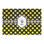 Bee & Polka Dots Large Rectangle Car Magnet (Personalized)