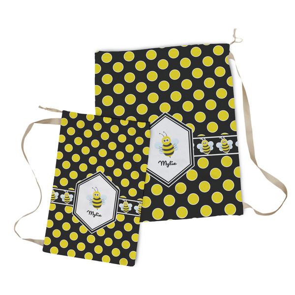 Bee & Polka Dots Laundry Bag - Both Bags
