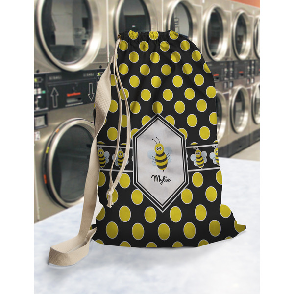 Bee & Polka Dots Laundry Bag in Laundromat