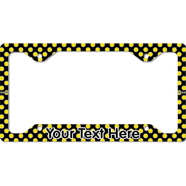 Bee & Polka Dots License Plate Frame - Style C