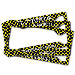 Bee & Polka Dots License Plate Frame (Personalized)