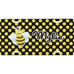 Bee & Polka Dots Front License Plate (Personalized)