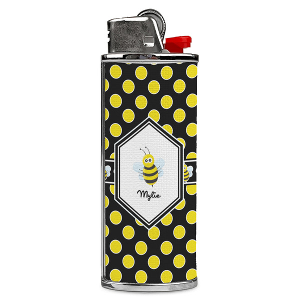 Custom Bee & Polka Dots Case for BIC Lighters (Personalized)