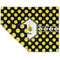 Bee & Polka Dots Linen Placemat - Folded Corner (double side)