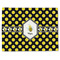 Bee & Polka Dots Linen Placemat - Front
