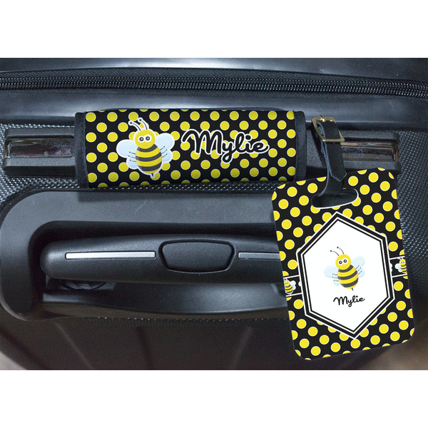 Bee & Polka Dots Luggage Wrap & Tag