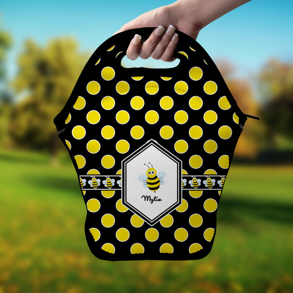 Bee & Polka Dots Lunch Bag - Hand