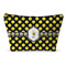 Bee & Polka Dots Makeup Bag - Large - 12.5"x7" (Personalized)