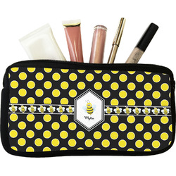 Bee & Polka Dots Makeup / Cosmetic Bag (Personalized)