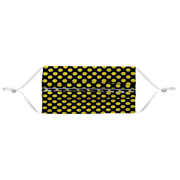 Bee & Polka Dots Mask - Pleated (new) APPROVAL