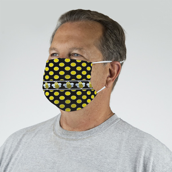 Bee & Polka Dots Mask - Quarter View on Guy