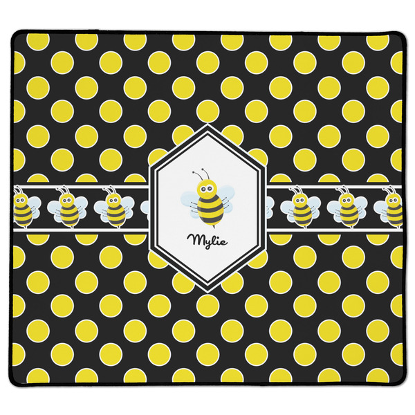 Custom Bee & Polka Dots XL Gaming Mouse Pad - 18" x 16" (Personalized)