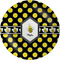 Bee & Polka Dots Melamine Salad Plate - 8" (Personalized)