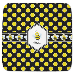 Bee & Polka Dots Memory Foam Bath Mat - 48"x48" (Personalized)