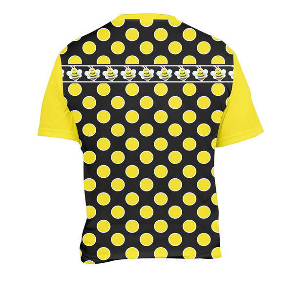Bee & Polka Dots Men's Crew Neck T Shirt Medium - Back