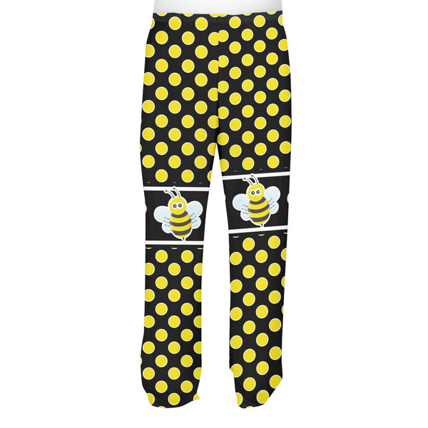 Bee & Polka Dots Men's Pjs Back - on model
