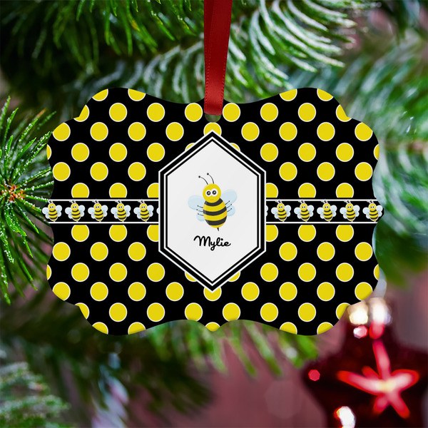 Bee & Polka Dots Metal Benilux Ornament - Lifestyle