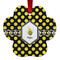 Bee & Polka Dots Metal Paw Ornament - Front