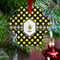 Bee & Polka Dots Metal Paw Ornament - Lifestyle