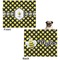 Bee & Polka Dots Microfleece Dog Blanket - Large- Front & Back