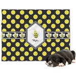 Bee & Polka Dots Dog Blanket - Regular (Personalized)