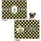 Bee & Polka Dots Microfleece Dog Blanket - Regular - Front & Back