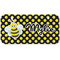 Bee & Polka Dots Mini/Bicycle License Plate (2 Holes) (Personalized)
