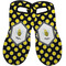 Bee & Polka Dots Neoprene Oven Mitts - Set of 2 w/ Name or Text