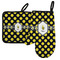 Bee & Polka Dots Left Oven Mitt & Pot Holder Set w/ Name or Text