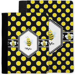 Bee & Polka Dots Notebook Padfolio w/ Name or Text
