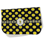 Bee & Polka Dots Burp Cloth - Fleece w/ Name or Text