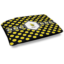 Bee & Polka Dots Outdoor Dog Bed - Large (Personalized)