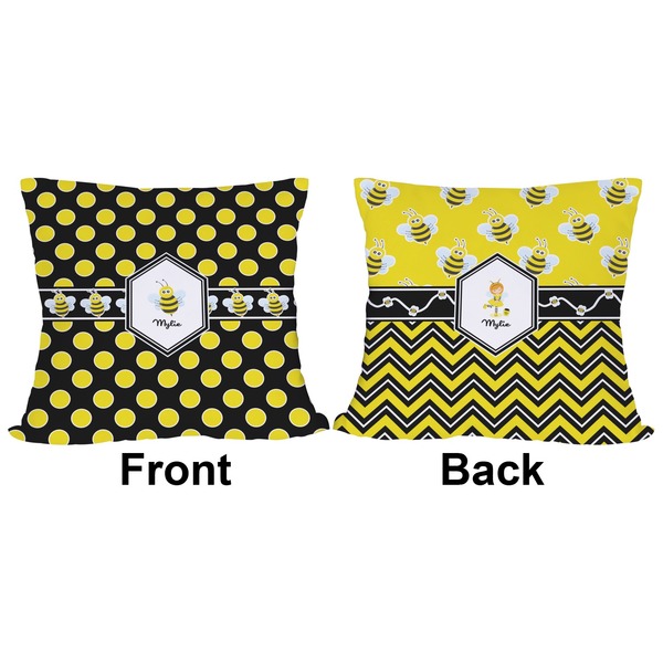 Bee & Polka Dots Outdoor Pillow - 20x20